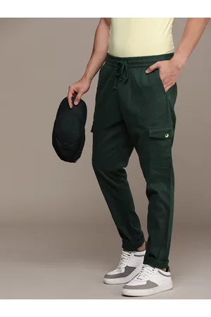 WROGN Men Mid-Rise Solid Cargo Trousers