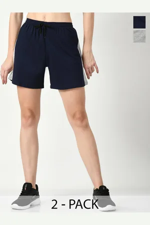 BAESD Women Pack Of 2 High-Rise Pure Cotton Shorts