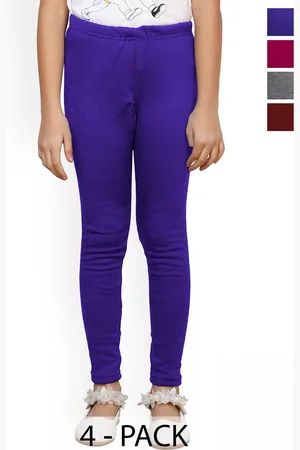 BAESD Girls Pack Of 4 Ankle Length Super Warm Leggings