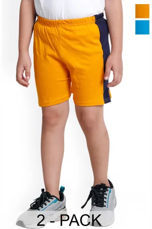 BAESD Boys Pack Of 2 High Rise Cotton Sports Shorts