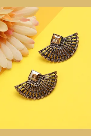 Sangria Gold Plated Studs Earrings