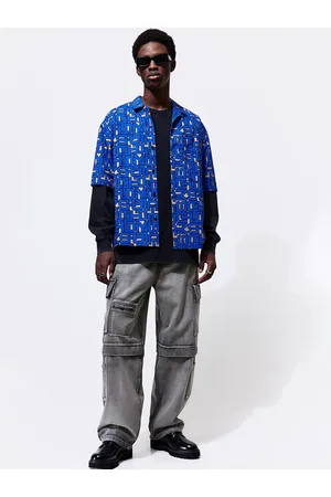 H&M Men Pure Cotton Baggy Fit Cargo Trousers