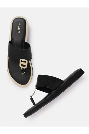 Aldo Women Metal Detail Open Toe Flats
