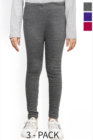 BAESD Girls Pack Of 3 Ankle Length Woollen Leggings