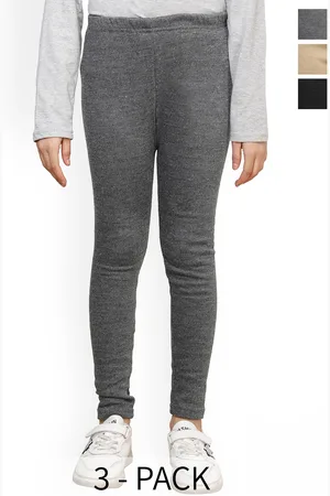BAESD Girls Pack Of 3 Woollen Ankle Leggings