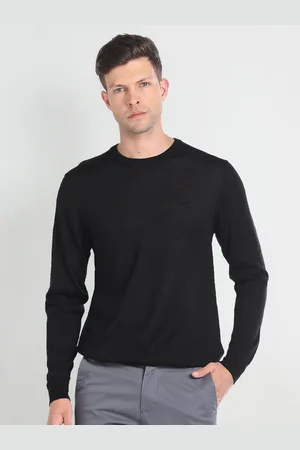 Arrow Round Neck Long Sleeves Pullover Sweater