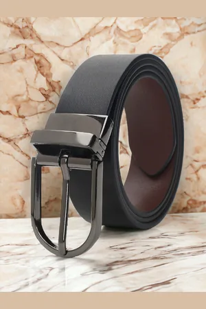 CRUSSET Men Leather Textured Reversible Formal Belt