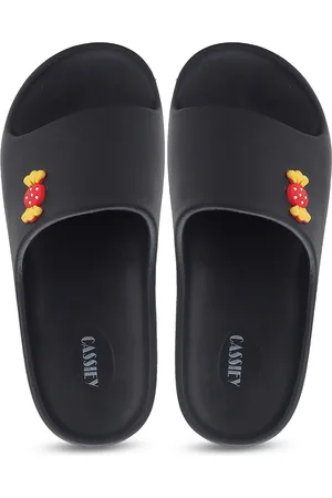 CASSIEY Women Chocolate Detail Lightweight Anti-Skid Rubber Sliders
