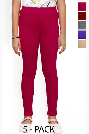 BAESD Girls Pack Of 5 Woolen Ankle-Length Leggings