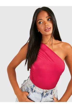 Pink Embellished One-Shoulder Top