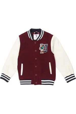 Ralph Lauren Boys Colourblocked Mandarin Collar Varsity Jacket