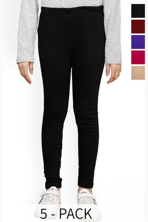 BAESD Girls Pack Of 5 Ankle Length Warm Woolen Leggings