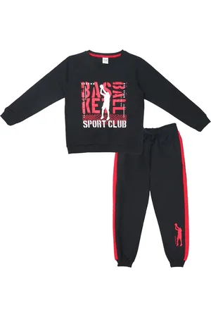 Clothe Funn Boys Printed Cotton T-shirt with Trousers