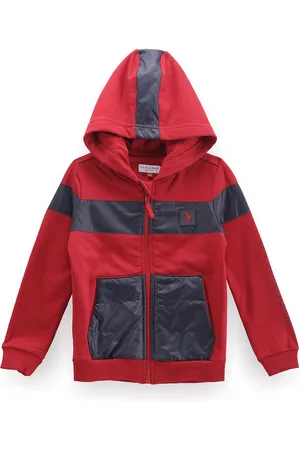 Ralph Lauren Boys Colourblocked Hooded Front-Open Sweatshirt