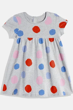 Mothercare Girls Abstract Printed Pure Cotton Fit & Flare Dress