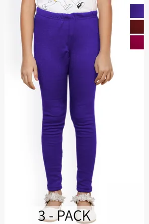 BAESD Girls Pack Of 3 Woolen Ankle-Length Leggings