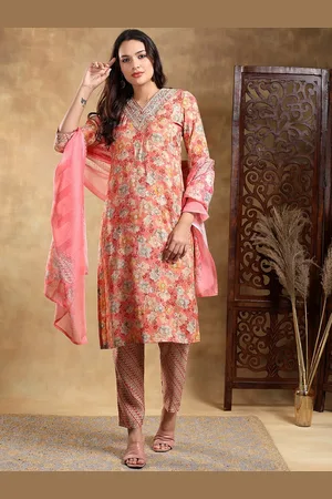 Bani Women Floral Embroidered Regular Kurta with Trousers & Dupatta