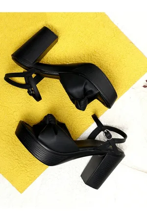 Inc 5 Open Toe Platform Heels With Backstrap