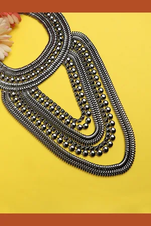 Sangria Silver-Plated Layered Necklace