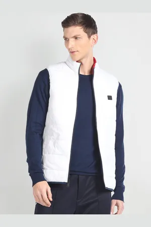 Arrow Mock Collar Reversible Puffer Jacket
