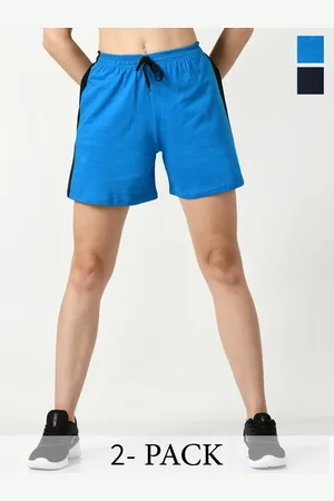 BAESD Women Pack of 2 High-Rise Pure Cotton Sports Shorts