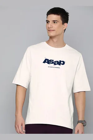 HARVARD Typography Printed Round Neck Cotton Oversized T-shirt