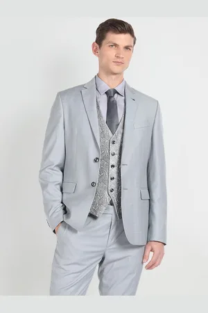 Arrow 3-Pcs Single-Breasted Checked Blazer With Reversible Waistcoat & Trouser
