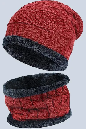 Rodzen Men Self Design Woollen Beanie