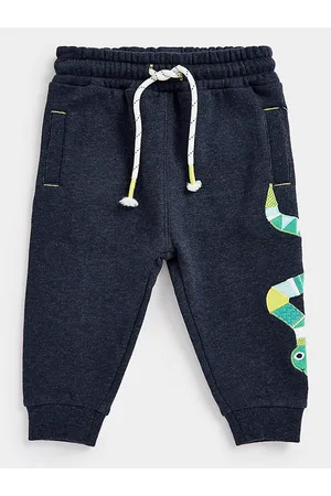 Mothercare Boys Embroidered Pure Cotton Joggers Trousers