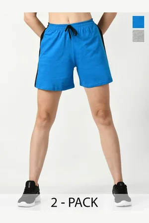 BAESD Women Pack of 2 High-Rise Pure Cotton Shorts