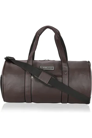 LAVIE Brown Olympic 27L Synthetic Leather Gym Duffel Bag