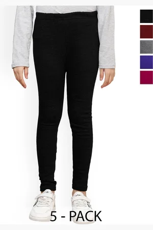 BAESD Girls Pack Of 5 Woollen Ankle Leggings