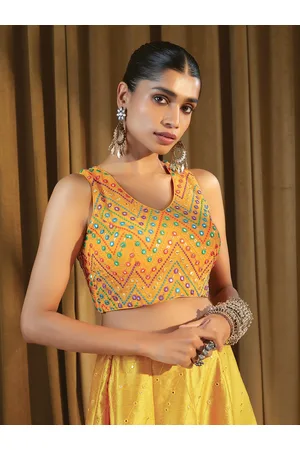 Soch Woman Embroidered & Sequined Georgette Saree Blouse