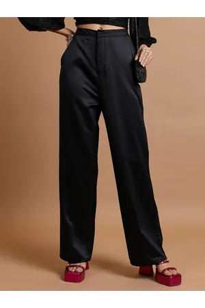 Ketch Women Mid-Rise Flat-Front Party Trousers