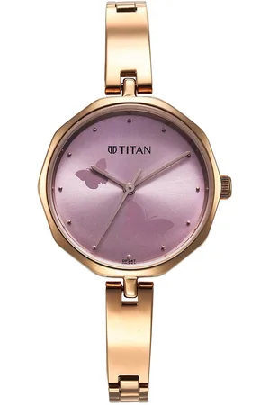 Titan Women Brass Dial & Stainless Steel Straps Analogue Watch 2702WM02