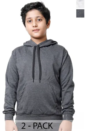 IndiWeaves Boys Pack Of 2 Hooded Fleece Pullover Sweatshirt