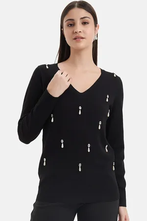 Kazo Embellished V-Neck Pullover