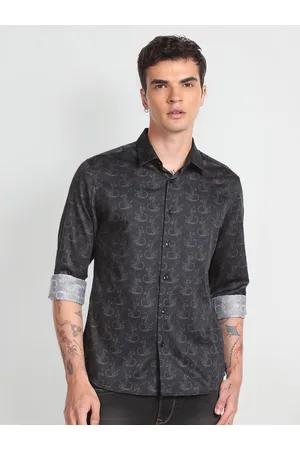 Flying Machine Ethnic Motif Printed Printed Casual Pure Cotton Shirt