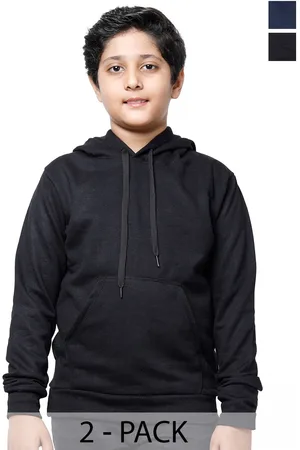 IndiWeaves Boys Pack of 2 Hooded Pullover Sweatshirts