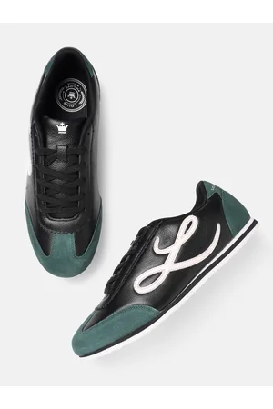 Louis Philippe Men Colourblocked Leather Everyday Sneakers with Brand Logo Detail