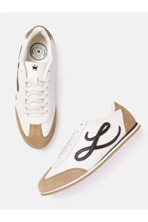 Louis Philippe Men Colourblocked Leather Everyday Sneakers with Brand Logo Detail