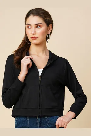 Chemistry Ribbed Cropped Hooded Tailored Jacket