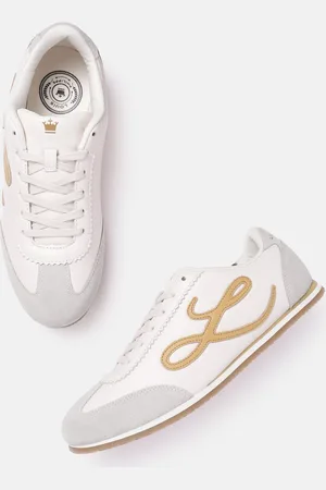 Louis Philippe Men Colourblocked Leather Everyday Sneakers with Brand Logo Detail