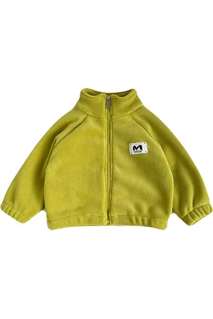 Stylecast Kids Green Mock Collar Open Front Jacket