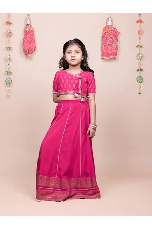 HERE&NOW Girls Printed Ready to Wear Lehenga & Blouse With Dupatta