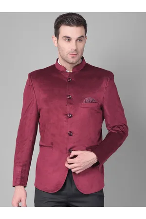Canary London Slim-Fit Velvet Bandhgala Blazers