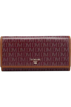 Da Milano Women Typography Printed Leather Two Fold Wallet