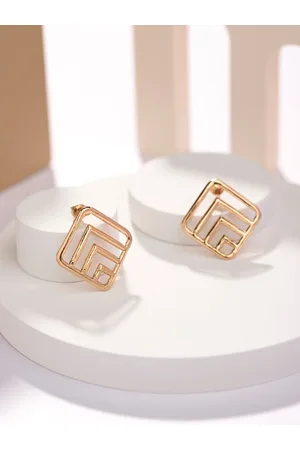 Priyaasi Gold-Plated Contemporary Studs Earrings