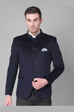 Canary London Slim-Fit Velvet Bandhgala Blazers