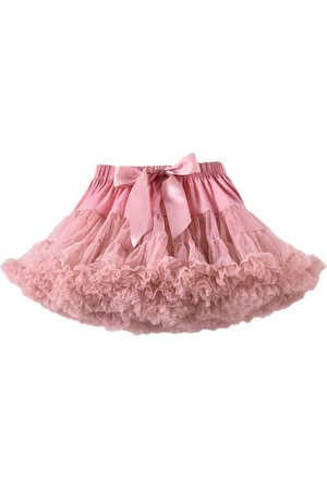 Stylecast Coral Girls Mid-Rise Layered Mini Flared Skirt